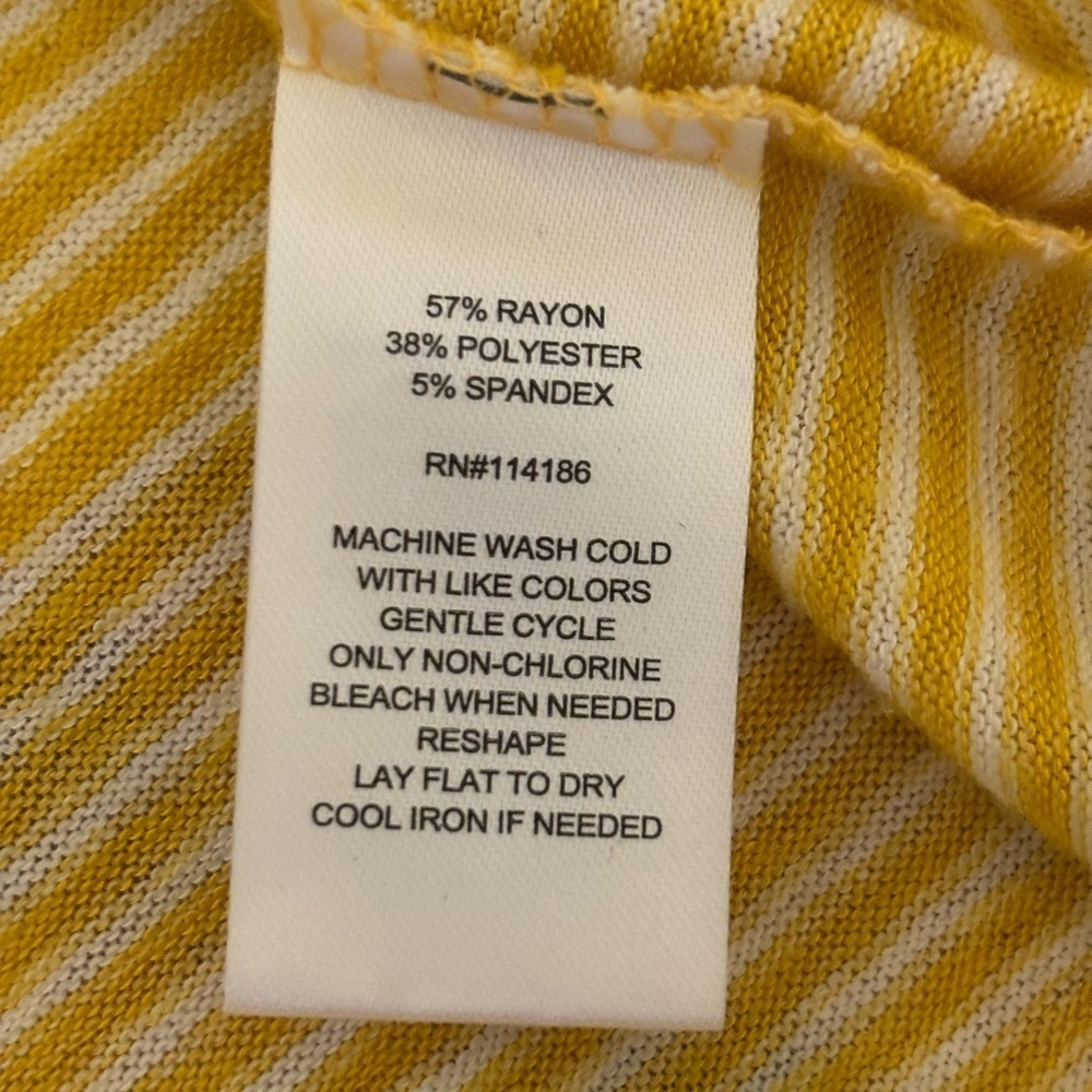 Striped V-Neck Blouse in Yellow - Picture 3 of 8